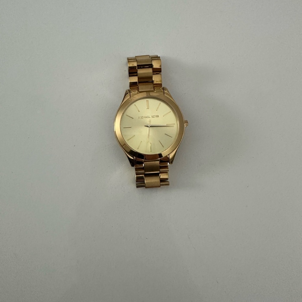Michael Kors Gold Tone Women's Bracelet Watch NEEDS BATTERY